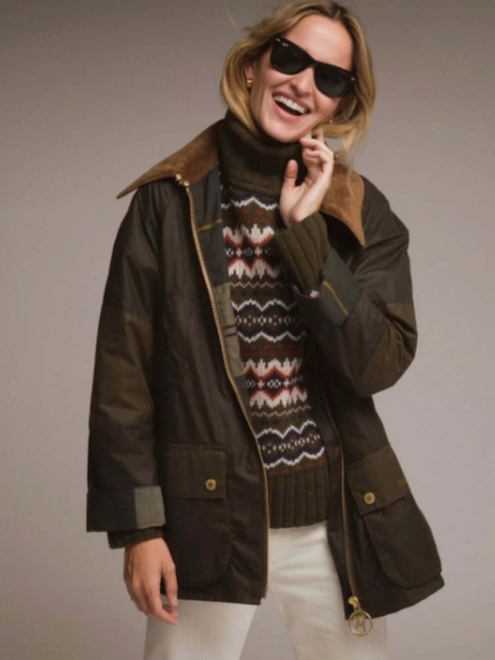 Archive Olive ~ Barbour Allerston Waxed Cotton Jacket MSRP$560 Timeless Chic